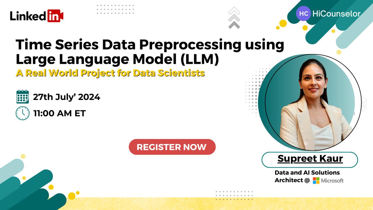 Time Series Data Preprocessing using LLM | Data Live Project